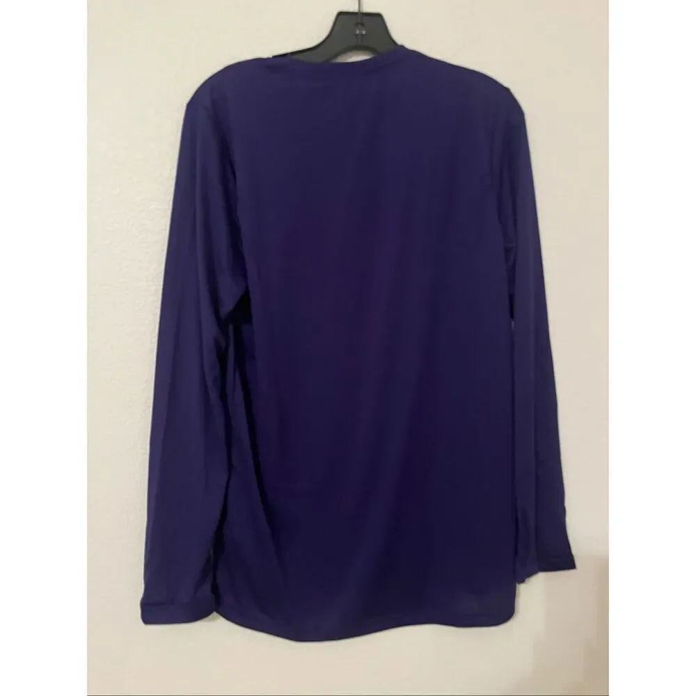 Adidas Pre Game Long Sleeve T-Shirt Purple  NEW NWT